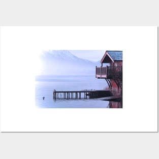Ullswater Boathouse in Snow Posters and Art